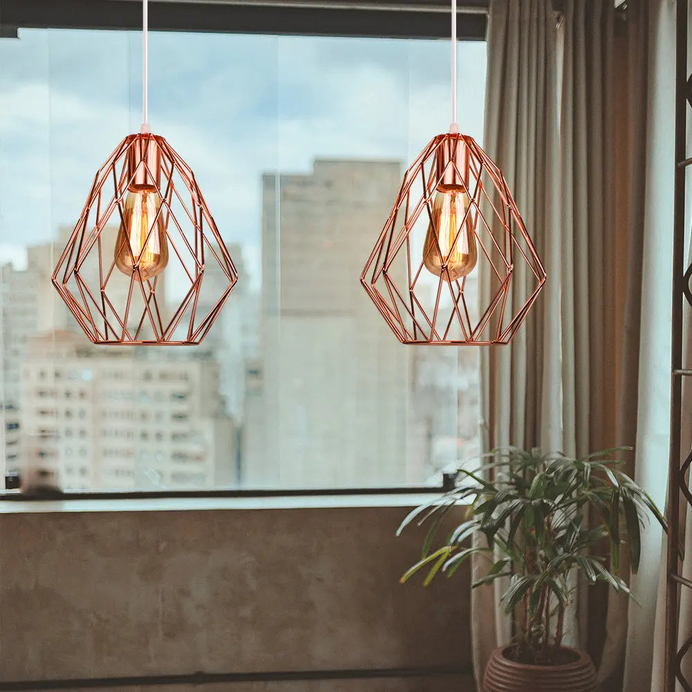 Afralia™ Industrial Retro Loft LED Pendant Light for Home Living Room Kitchen