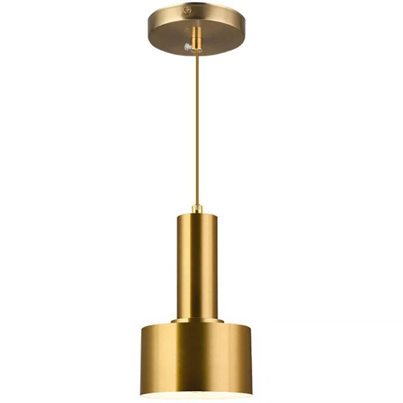 Afralia™ Nordic Golden Single-head Pendant Light for Bedroom, Restaurant, and Bar