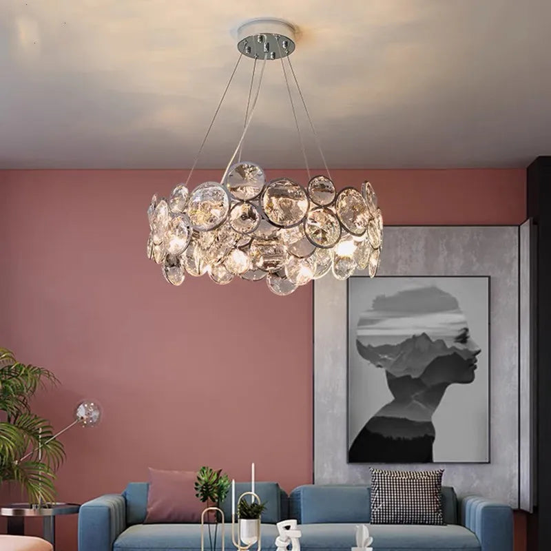 Afralia™ Nordic Crystal Chandelier: Modern Luxury Ceiling Light for Living Room & Kitchen