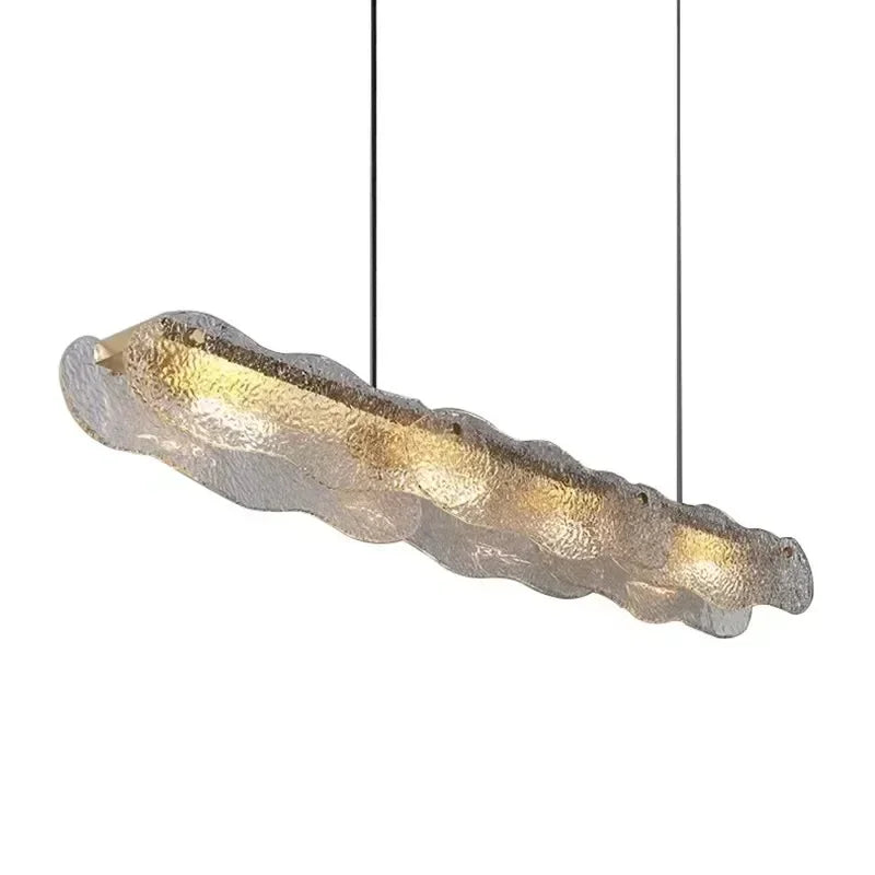 Afralia™ Water Ripple Glass Dining Chandelier: Modern Luxury LED Chandelier for Dining Room