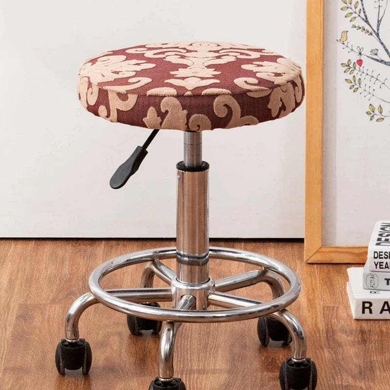 Afralia™ Jacquard Elastic Bar Chair Cover - Stretch Round Seat Protector