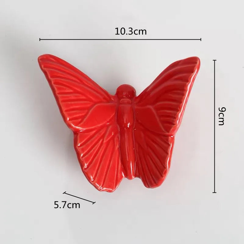 Afralia™ Ceramic Butterfly Wall Decor - 3D Papilionid Aesthetic Hanging Art