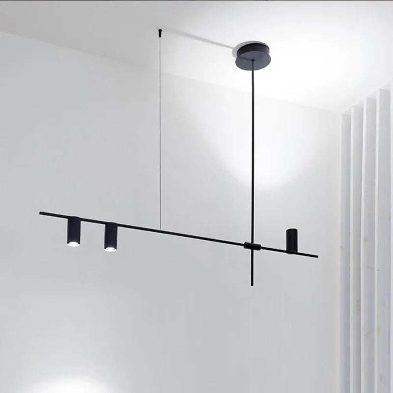 Afralia™ Modern Black Pendant Lights Chandelier for Dining Kitchen Living Bedroom Decor