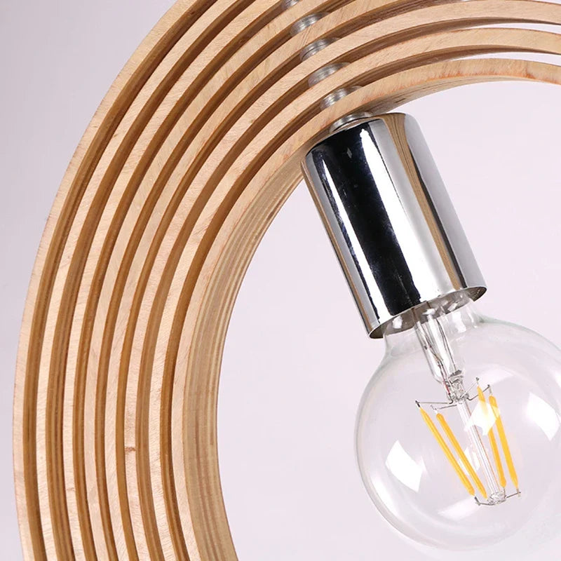 Afralia™ Nordic Solid Wood Pendant Lamp for Home Decoration