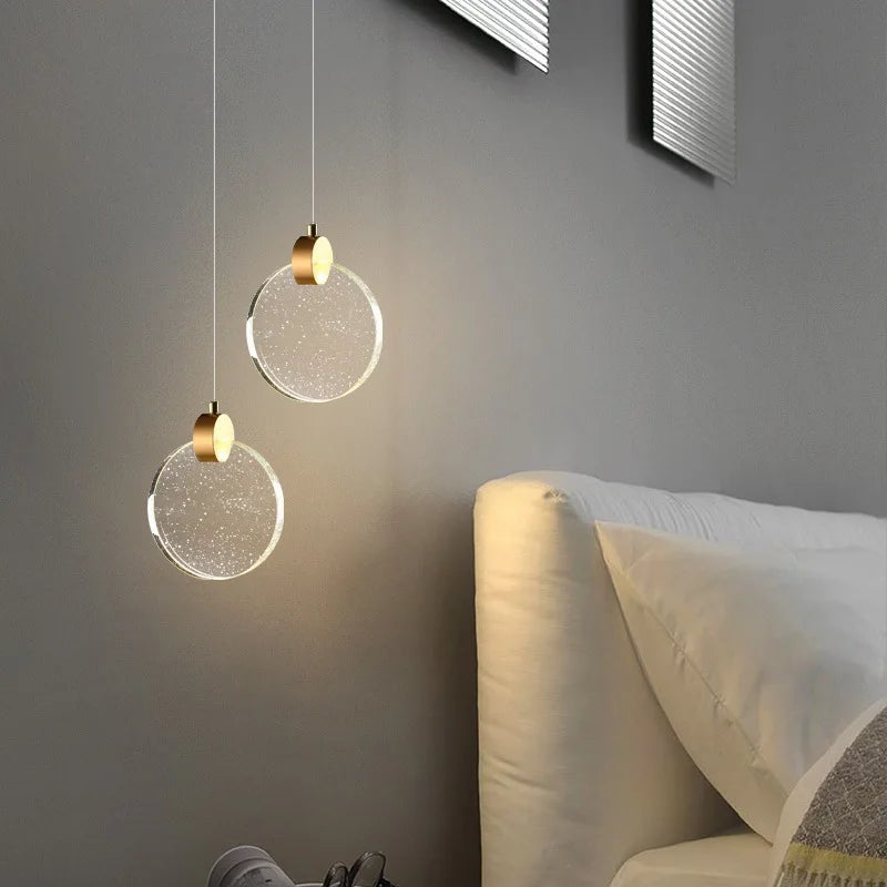 Afralia™ Modern Crystal Pendant Light for Bedroom and Living Room Decor