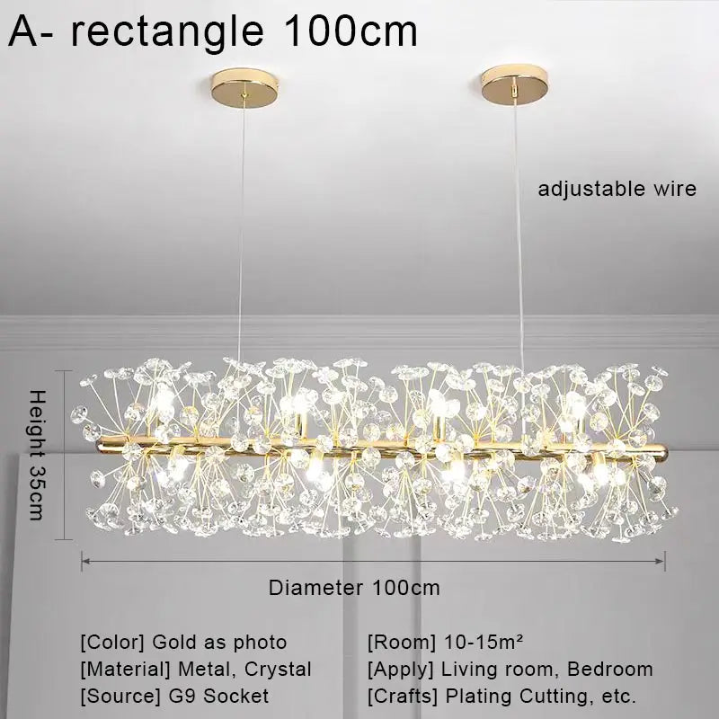 Afralia™ Crystal LED Ceiling Pendant Chandelier for Home Decoration and Lighting