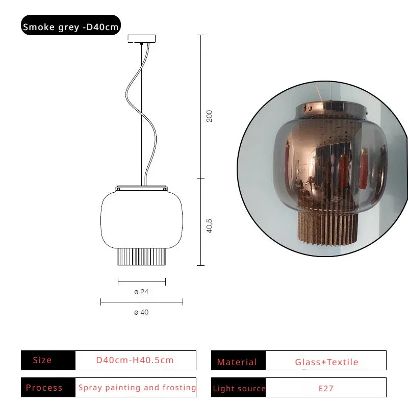 Afralia™ Nordic Glass LED Pendant Chandelier for Home Dining and Kitchen Bar