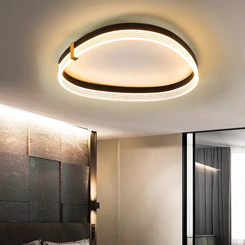 Afralia™ Modern LED Ceiling Lamp - Geometric Chandelier for Versatile Indoor Decoration