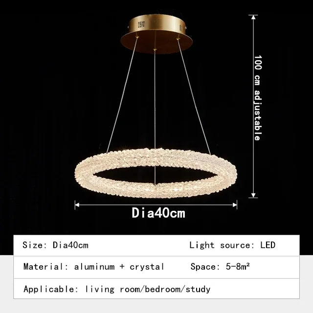 Afralia™ Nordic K9 Crystal LED Chandelier for Elegant Home Decor Lighting