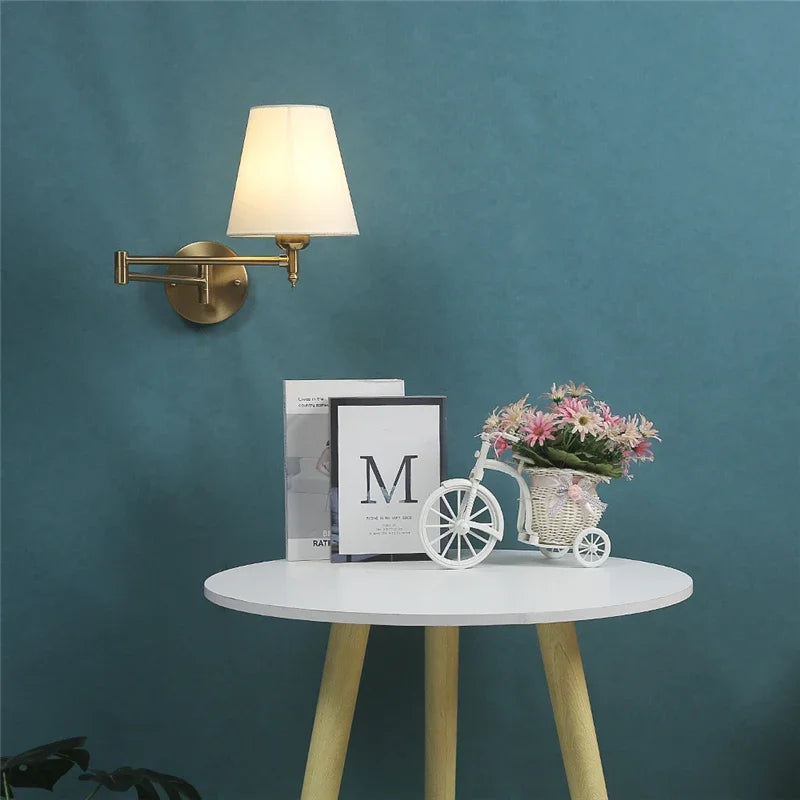 Afralia™ Adjustable LED Wall Lamp for Bedroom, Hotel, or Study - Rotating Long Arm Reading Light