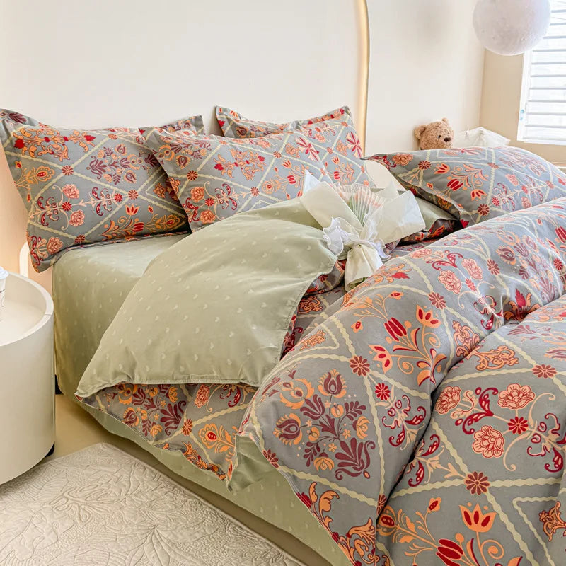 Afralia™ Romantic Flower Soft Bedding Set: Cozy & Breathable Comforter for Spring & Summer