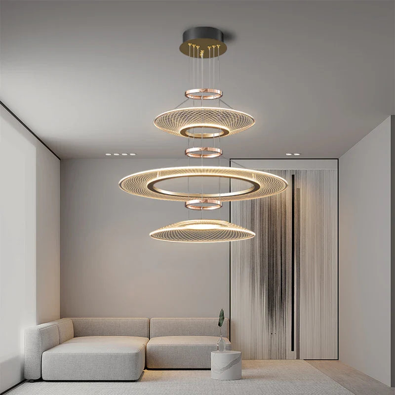 Afralia™ Double Pendant Chandeliers LED Hanging Ceiling Lamp for Living Room Kitchen Island