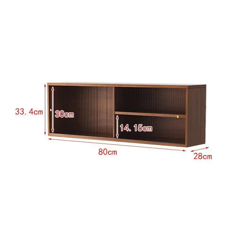 Afralia™ Retro Solid Wood Wall Mounted Kitchen Storage Cabinet