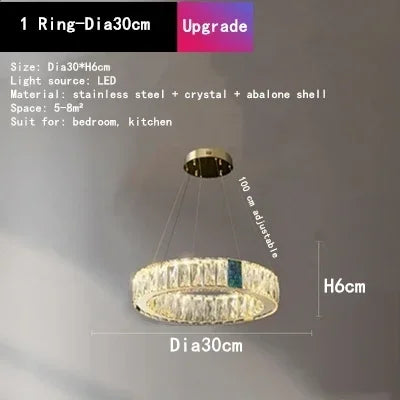 Afralia™ Crystal Shell Chandelier for Luxurious Home Decor with LED Pendant Lights