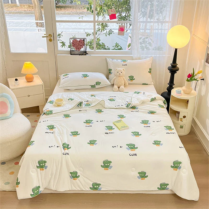 Afralia™ Kids' Summer Quilt: High-End Knitted Fabric, Super Soft & Breathable Comforter