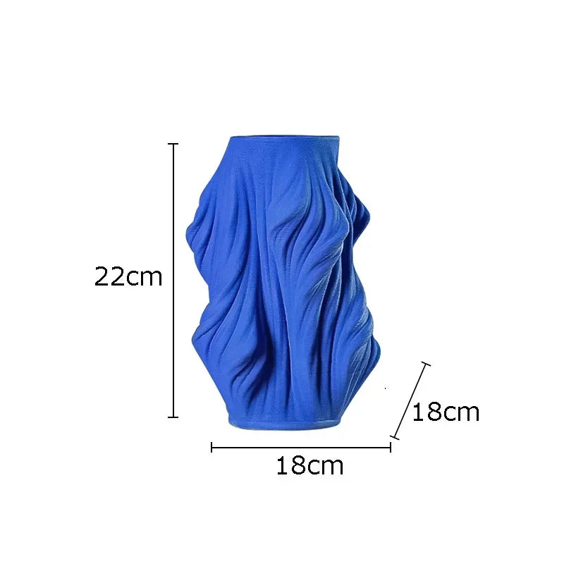 Afralia™ Ceramic Vase with Artificial Flowers for Desk Decoration and Room Aesthetics