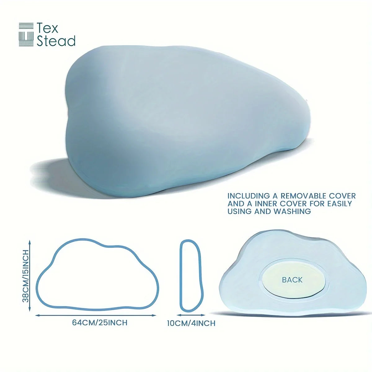 Afralia™ Cloud Orthopedic Memory Foam Pillow with Washable Cover