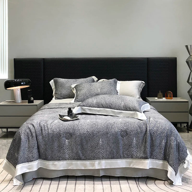 Afralia™ Lyocell Fiber Flowers Summer Quilt Bedding Set - Soft & Silky Comforter with Bed Sheet