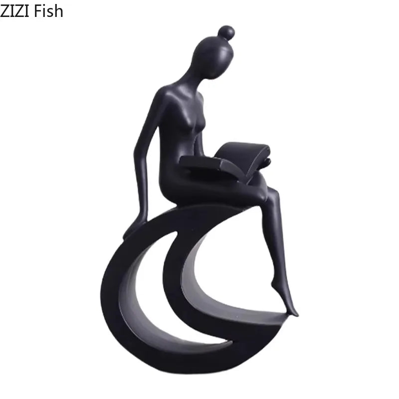 Abstract Figures Sculpture Modern Minimalism Decor Room Crafts Afralia™ Aesthetics