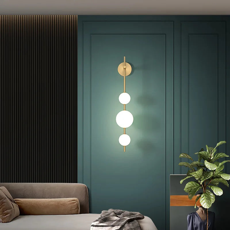Afralia™ Vertical Globe Wall Sconce Light for Home Decor
