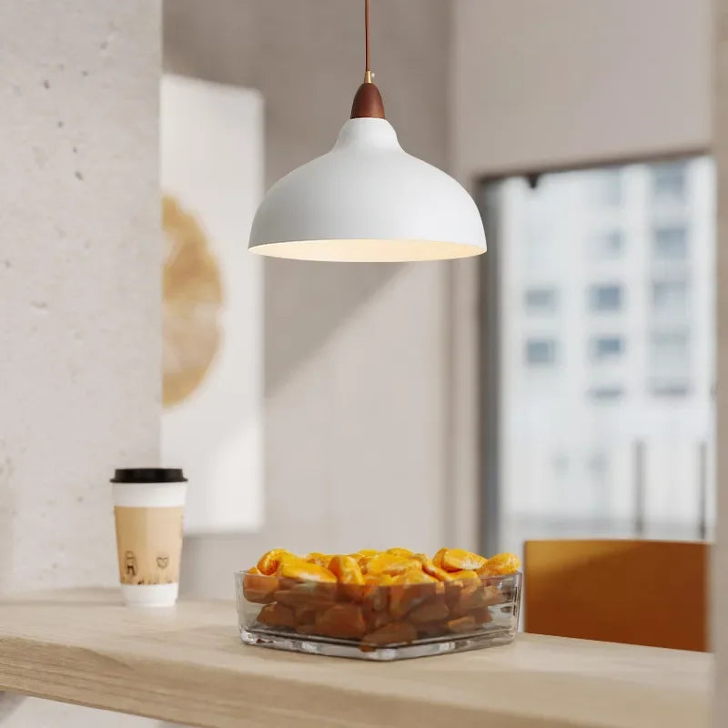 Afralia™ Nordic Log Wire Pendant Light for Dining Kitchen, Simple Art Decor Fixture