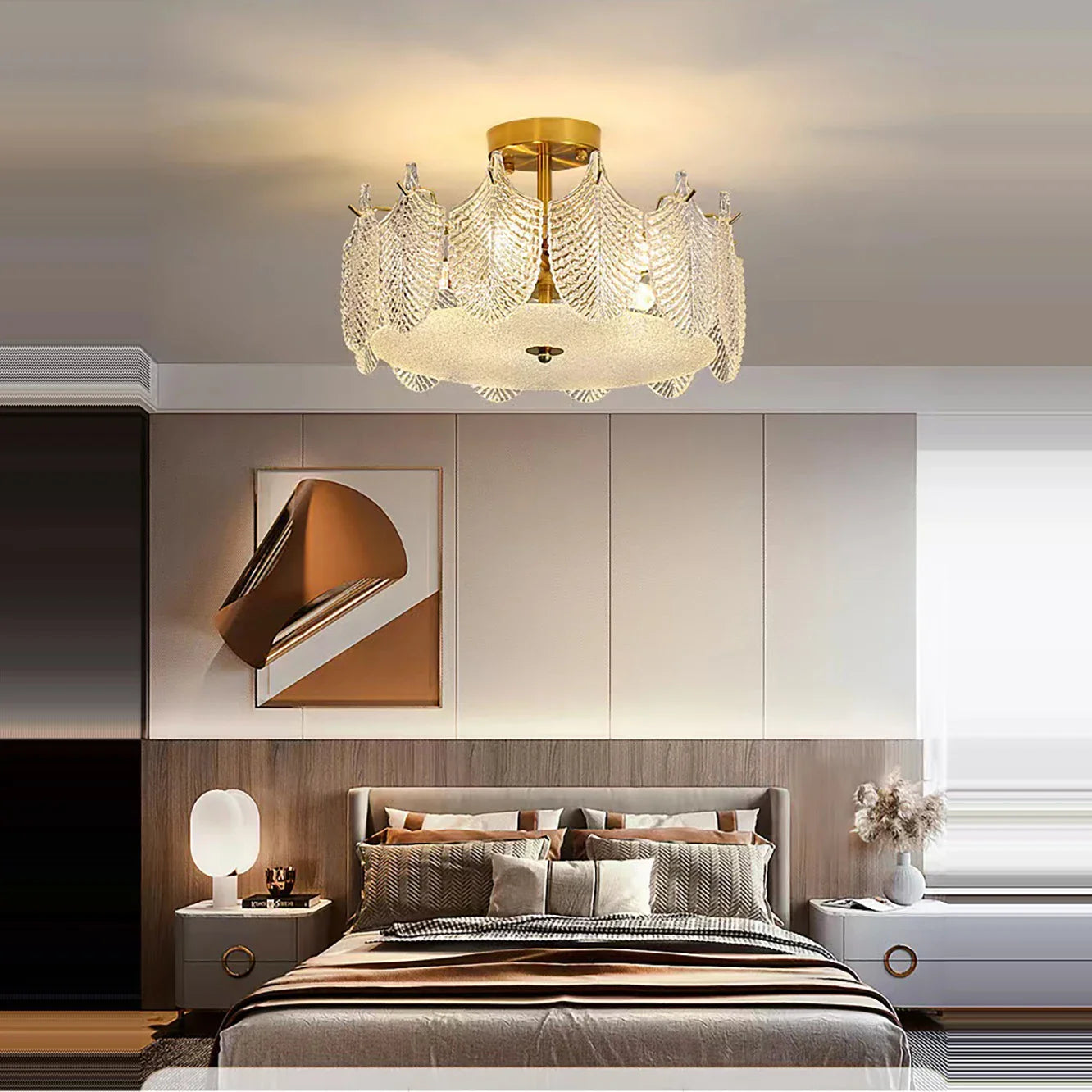 Afralia™ Tree Branch Chandelier: Metal Art Glass Hanging Lamp for Living Room and Kitchen