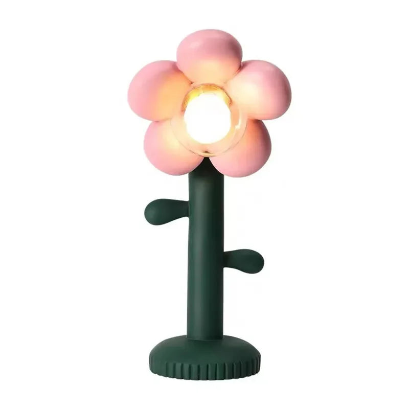 Afralia™ Flower Desk Lamp: Office Bedroom Wedding Gift Living Room Decor Kids Room Bedside Table