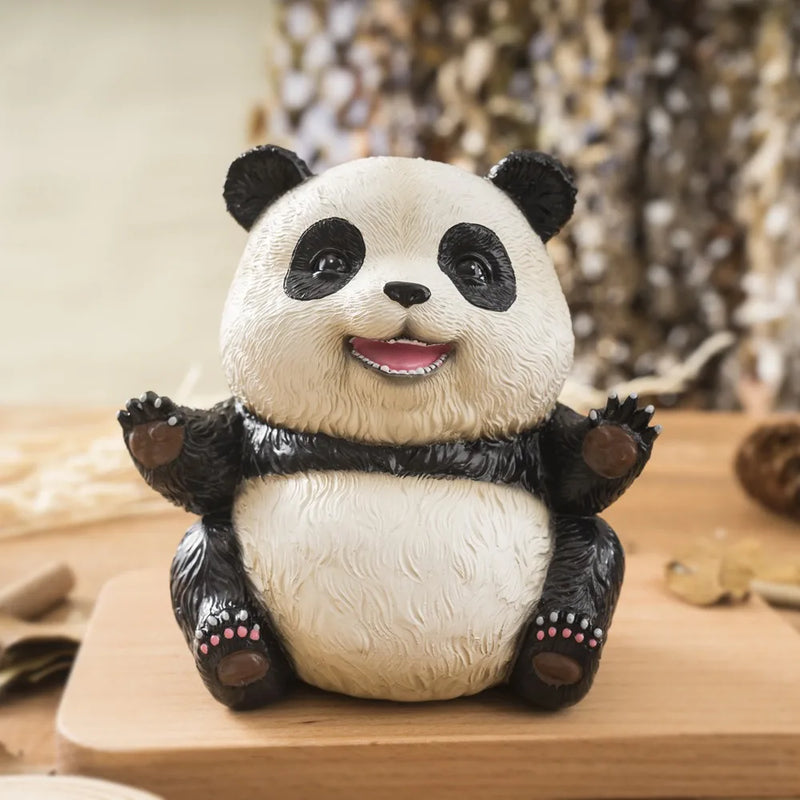 Afralia™ 14cm Panda Baby Figurines: Fierce & Cute Animal Collection for Home Office Decor