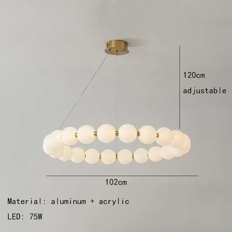 Afralia™ LED Acrylic Chandelier for Living Room Bedroom Hall Pendant Lamps