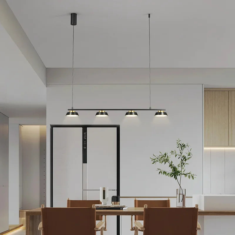 Afralia™ Neutral Light Dining Room Chandelier: Black Ceiling Pendant for Kitchen Table