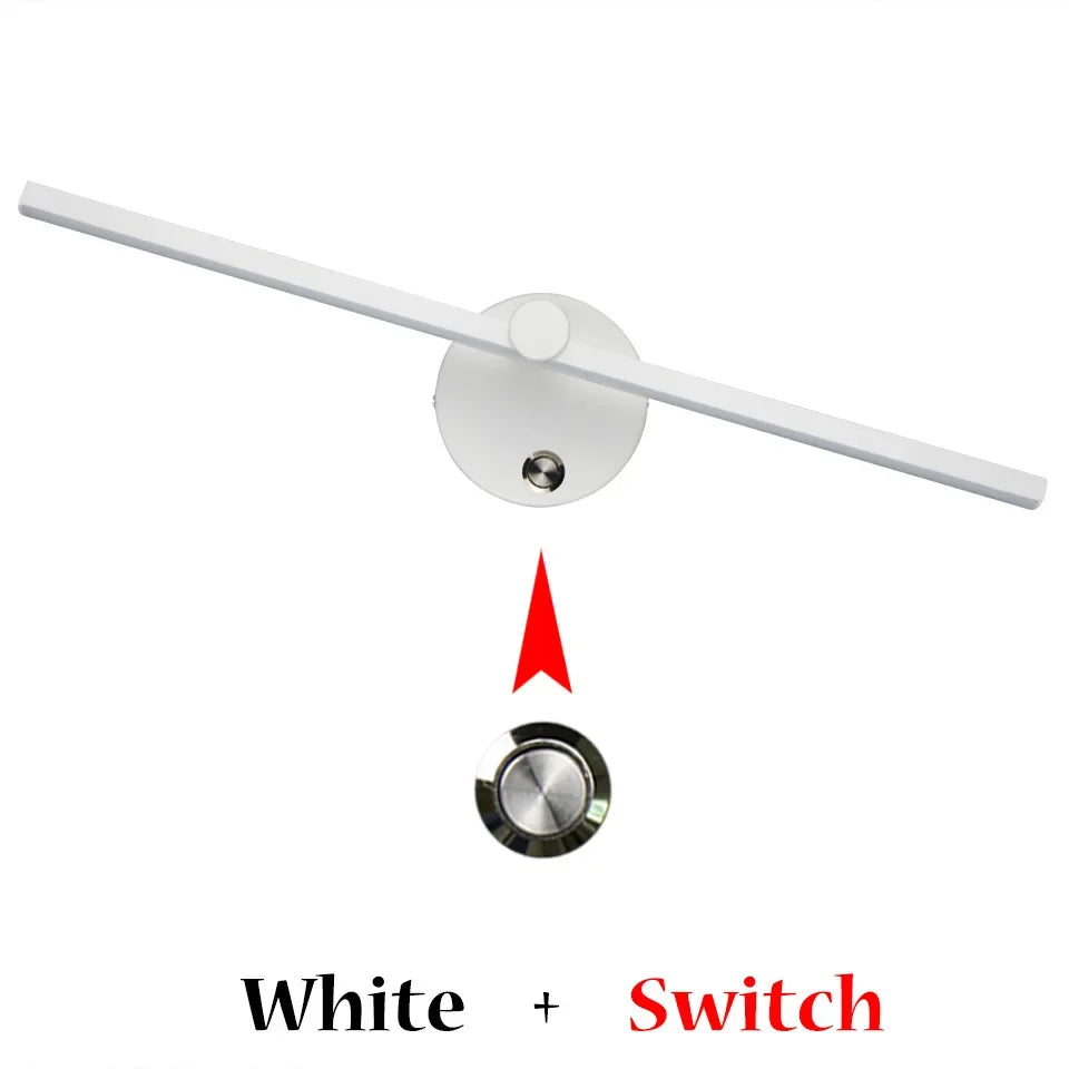 Afralia™ Linear LED Wall Lamp with Switch, 300° Rotation, 41CM, Nordic Minimalist Design