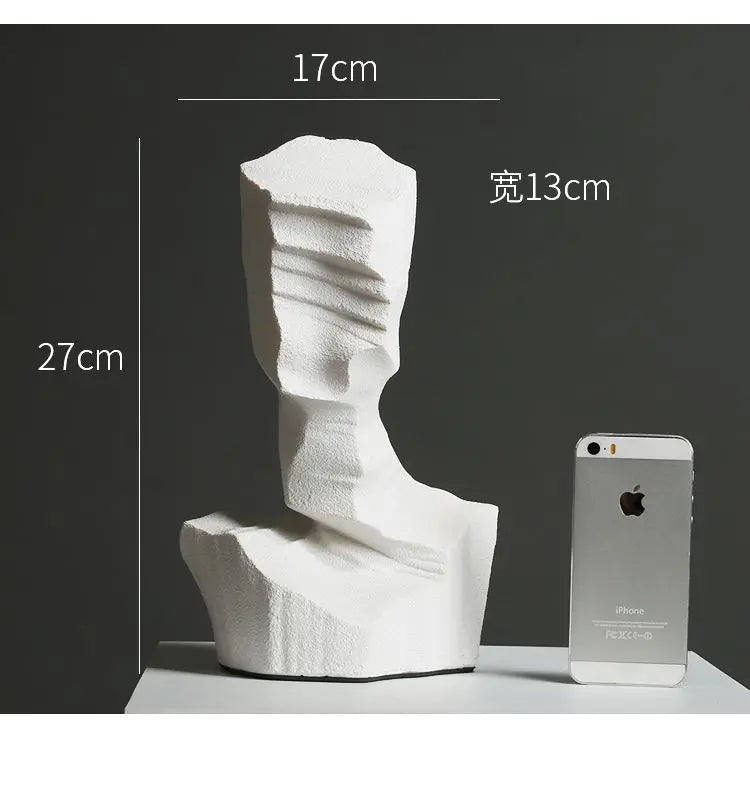 Afralia™ Abstract Characters Sculpture Decoration for Modern Living Room Hotel Entry Wine Cabinet