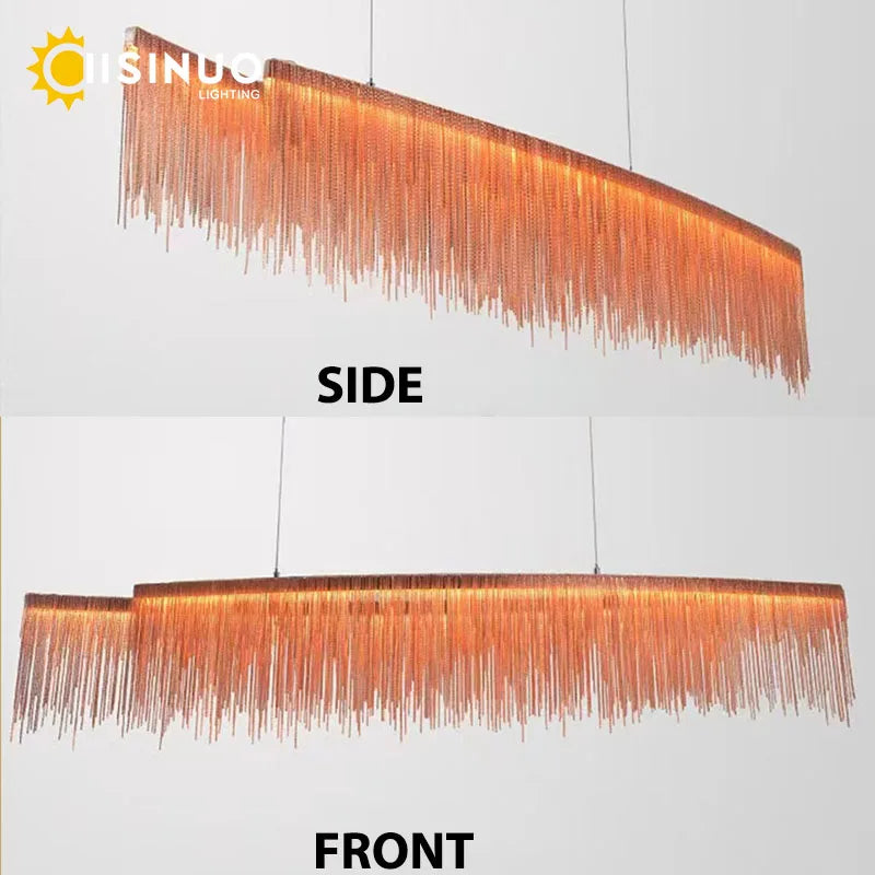 Afralia™ Retro Hanging Chain Chandelier for Restaurant Decor