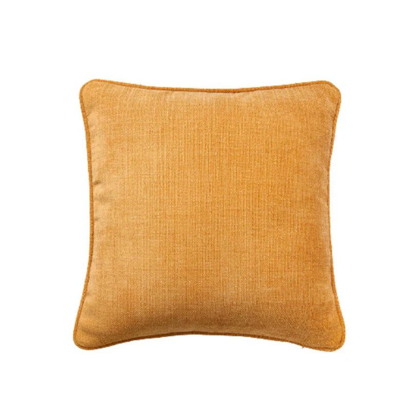 Afralia™ Cotton Linen Peach Orange Grey Ivory Pillow Cover for Living Room Eco-friendly