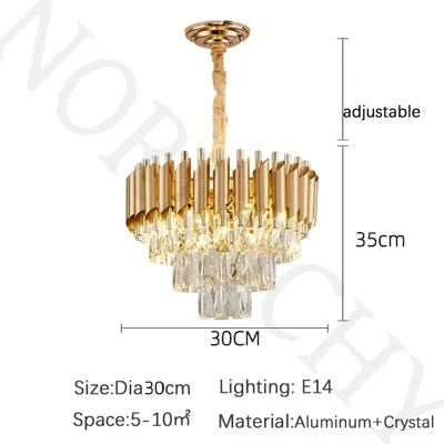 Afralia™ Modern Crystal Ceiling Chandelier LED Pendant Lamp for Home Decor Lighting