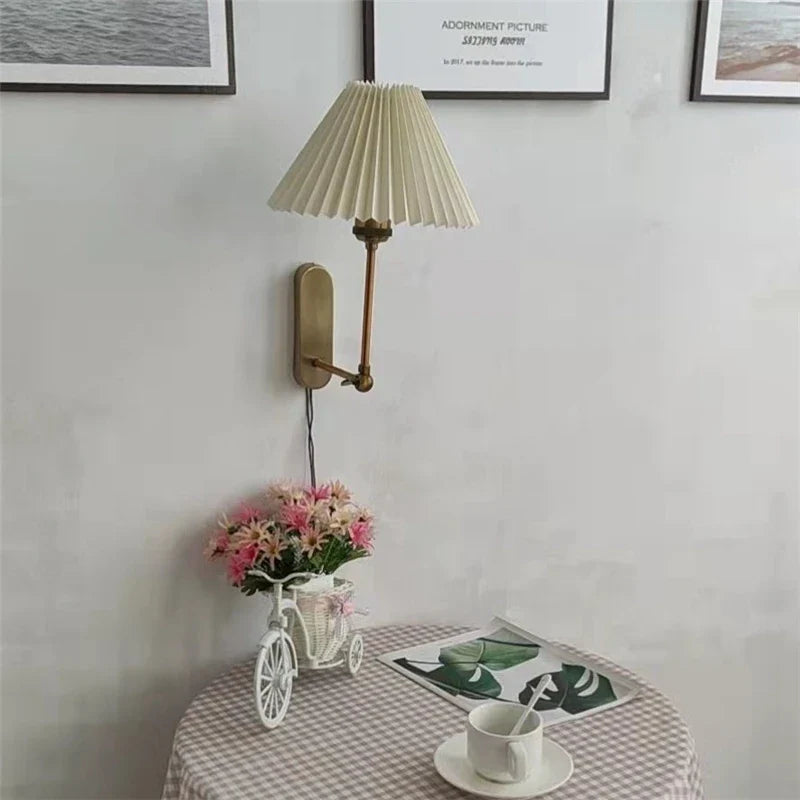 Afralia™ LED Origami Wall Lamp Rotatable Pole Light for Bedroom & Living Room