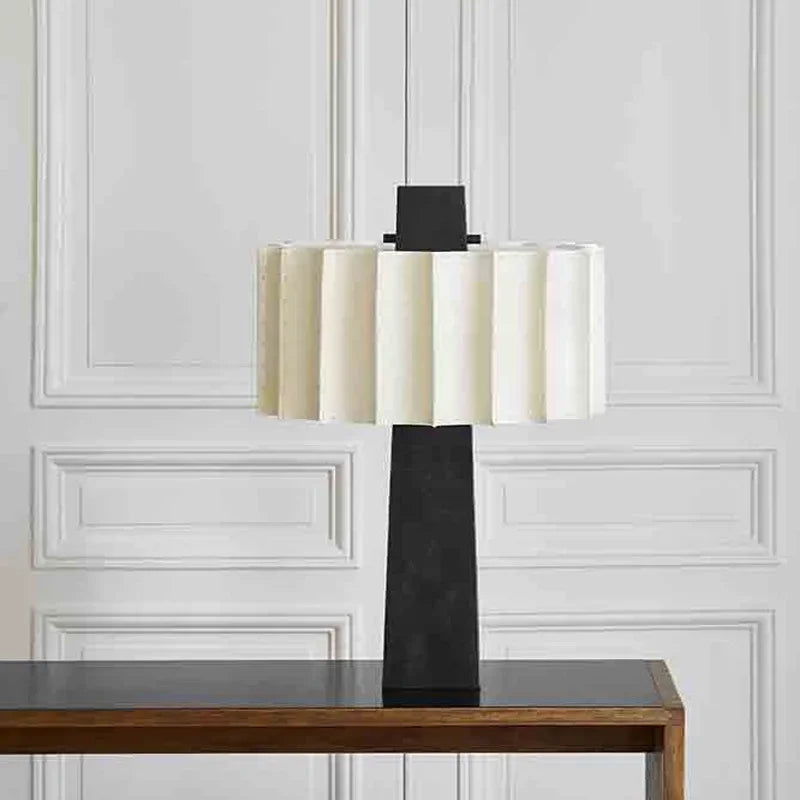 Afralia™ Minimalist Scandinavian Bedside Lamp Black Vertical Table Light