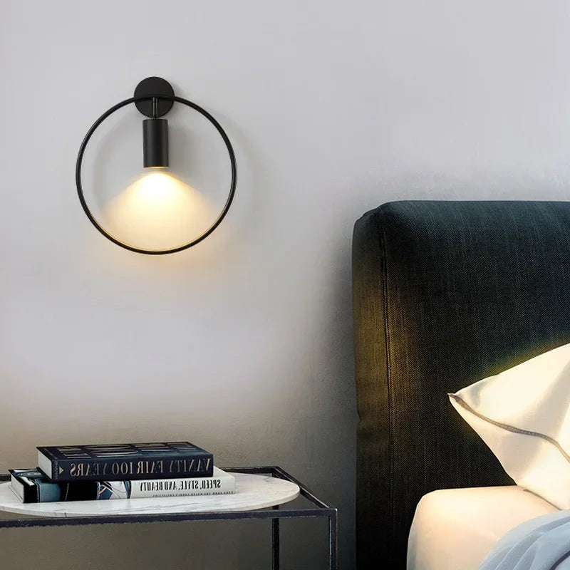 Afralia™ Luxury Brass Plating LED Wall Lamp - Modern Nordic Bedroom Office Decor