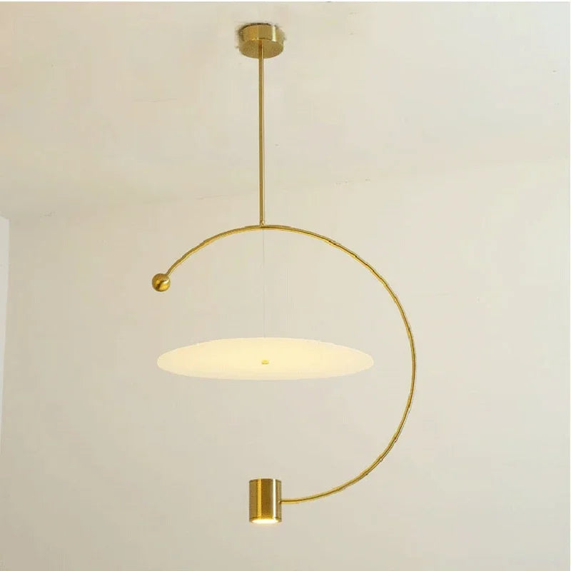 Afralia™ Gold Iron Painted LED Pendant Light for Home Decor and Dining Room