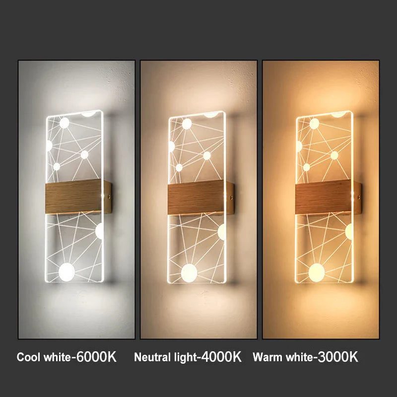 Afralia™ Acrylic Touch Sensor LED Wall Lamp, Modern Sconces, 6W Indoor Lighting for Home Decor