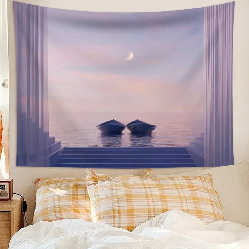 Afralia™ Modern Bedroom Decor Wall Tapestries Fabric Poster Cloth Customization