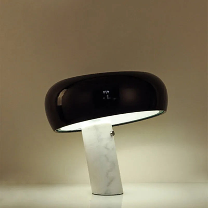 Afralia™ Marble LED Mushroom Table Lamp for Bedroom and Living Room