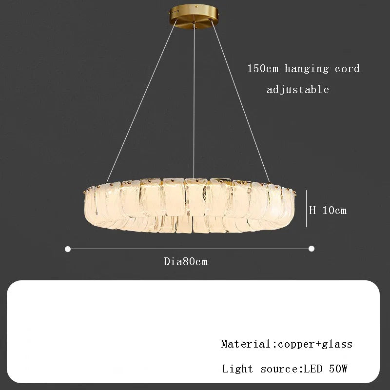 Afralia™ Cloudy Smokey Glass Pendant Lights with LED, Round Metal Ceiling Lamps for Luxe Home Decor