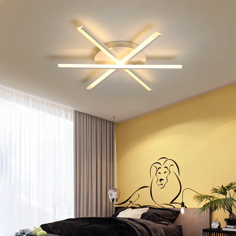 Afralia™ Modern LED Ceiling Chandelier Indoor Lighting for Living Room Bedroom, Lustre Lights