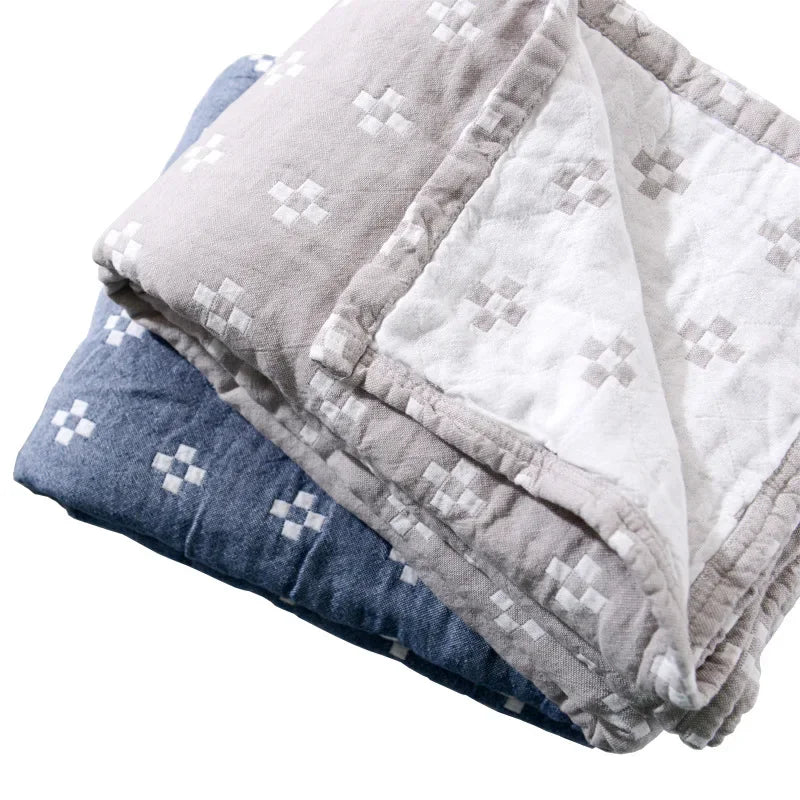 Afralia™ Cotton Summer Blanket: Soft and Airy Bedspread for Single/Double Beds