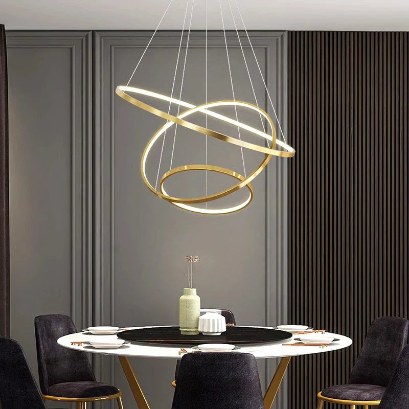 Afralia™ Modern Pendant Light Chandelier for Indoor Dining Room and Living Room