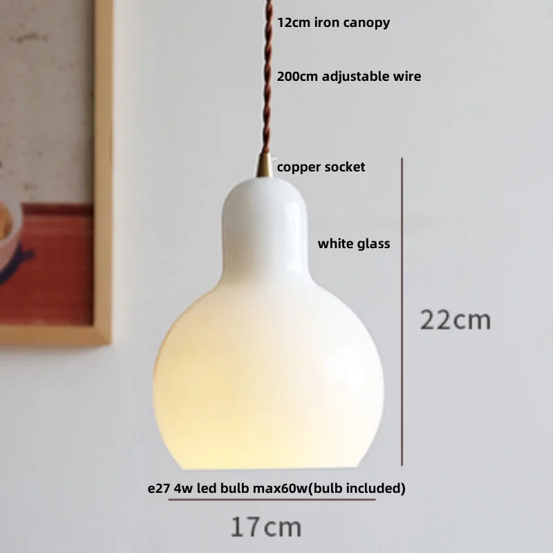 Afralia™ Glass LED Pendant Lamp | Adjustable Nordic Hanging Light