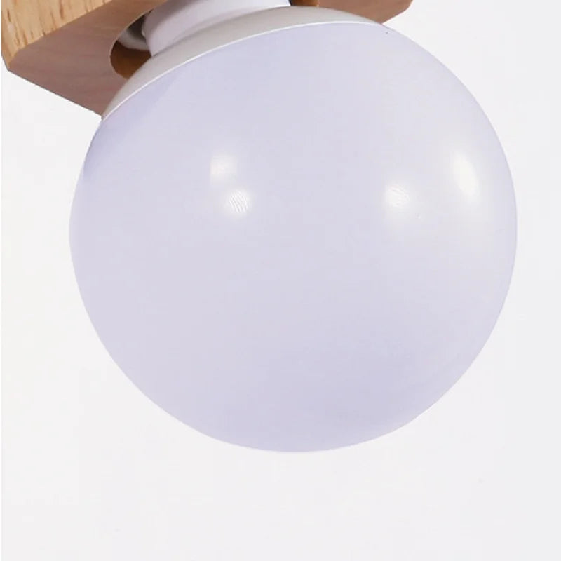 Afralia™ Nordic Wood Iron LED Wall Lamps - Up Down Rotate Hallway Bathroom Plug In