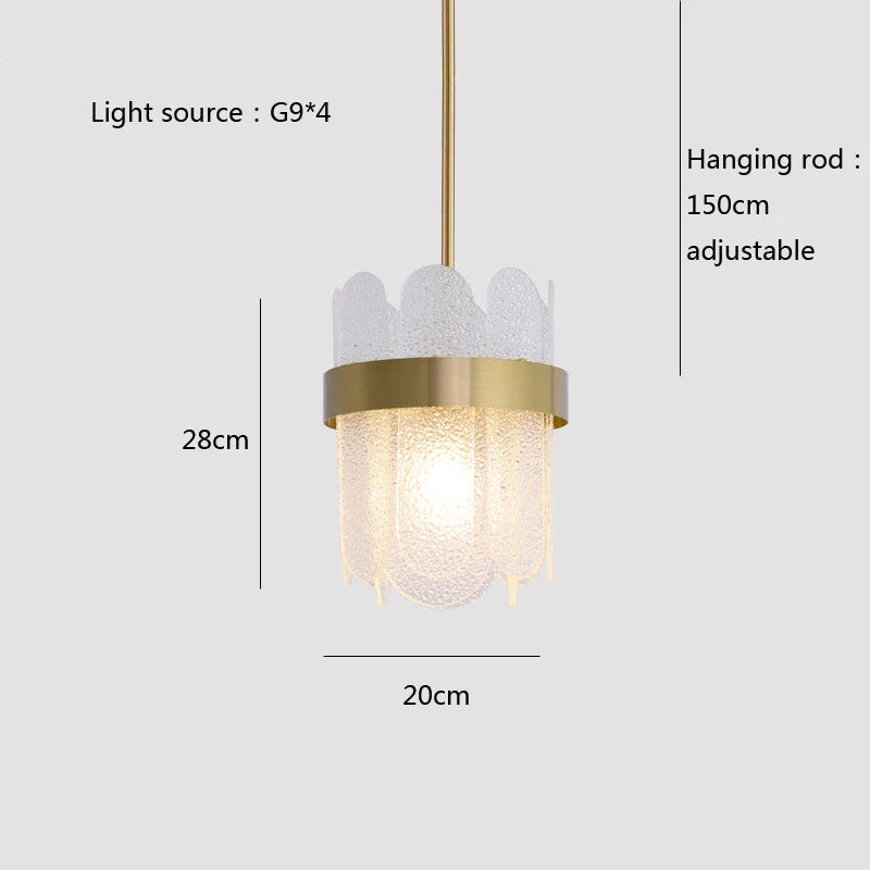 Afralia™ Glass Chandelier for Ceiling: Elegant Lighting Solution for Dining Table