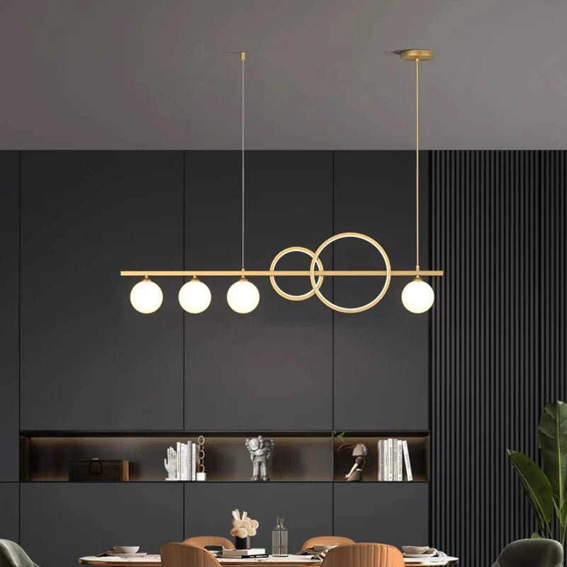 Afralia™ Elegant Chandelier Dining Room Pendant Light Ceiling Fixture for Salon Home Décor